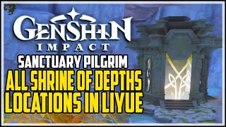 Genshin Impact All Shrine Of Depths Locations in Liyue Sanctuary Pilgrim Achievement [upl. by Aical]