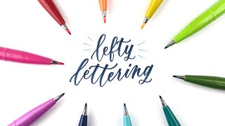 Left Handed Lettering for Beginners The Best Lefty Tips [upl. by Porush760]