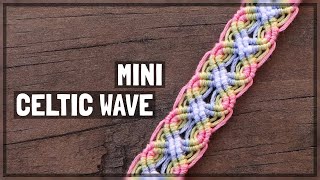 Mini Celtic Wave Friendship Bracelet Tutorial CC [upl. by Romina]