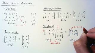 Linear Algebra  Matrix Operations [upl. by Churchill]