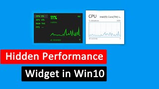 How to Enable Windows 10 Performance Monitor Widget [upl. by Mariken]