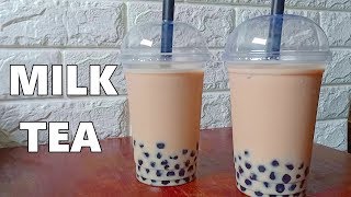 How to make Milk Tea Recipe  Boba Milk Tea [upl. by Tebasile]