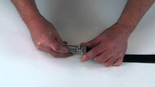 How to Shorten Trim Cut Down a Reversible Leather Belt [upl. by Oriana895]