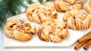 Puff Pastry Cinnamon Rolls  PERFECT for Christmas Breakfast  Brunch [upl. by Siram11]