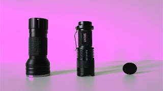 Difference between 365nm and 395nm Uv Flashlights [upl. by Ueik]