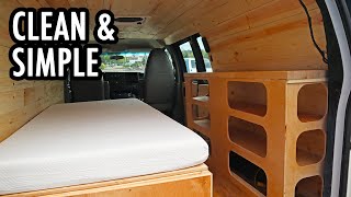 A Clean and Simple Cargo Van Camper BuildConversion Chevy Express [upl. by Harte]