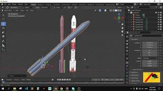 Blender 3D Modelling ISROs PSLV C52 [upl. by Ettigirb]