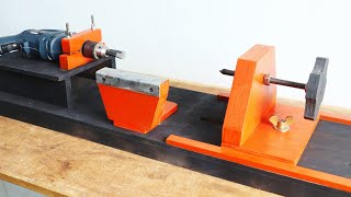 Homemade Woodworking Lathe  Make A Drill Powered Wooden Lathe [upl. by Dulcinea680]