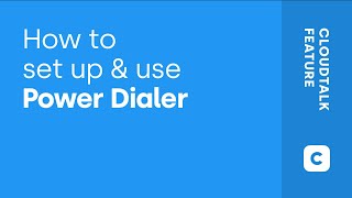 How to set up amp use Power Dialer [upl. by Airednaxela]