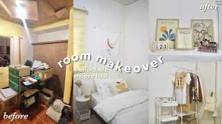 EXTREME ROOM MAKEOVER 🔨  Affordable Shopee Finds as low as 25 pesos  Philippines [upl. by Luis]