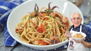 Linguine with Calamari in Tomato Sauce [upl. by Strep813]