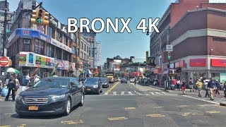 Driving Downtown  Bronx 4K  New York City USA [upl. by Frech]