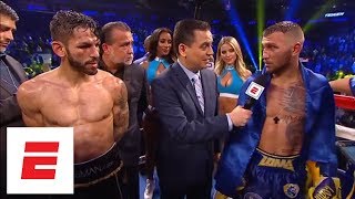 Vasiliy Lomachenko defeats Jorge Linares by knockout in the 10th round  ESPN [upl. by Aicrop]