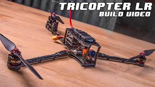 TRICOPTER LR  Long Range FPV 1h Flight time Foldable multirotor  Build Video [upl. by Arhaz45]