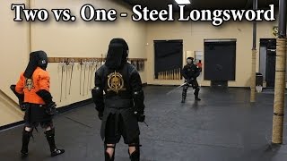 Two vs One Steel Longsword  Sparring Showcase [upl. by Carbone]