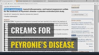 Creams For Peyronies Disease [upl. by Suixela]