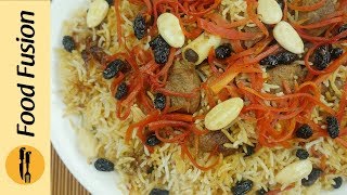 Kabuli Pulao Afghani Pulao Recipe By Food Fusion [upl. by Molohs337]