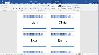 How to create name badges in Word [upl. by Eddina]