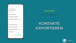 Kontakte exportieren  Xiaomi Mi Kontakte [upl. by Nneb]