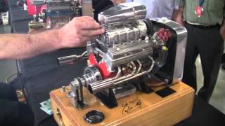 Miniature running Supercharged V8 Engine [upl. by Nrubua]