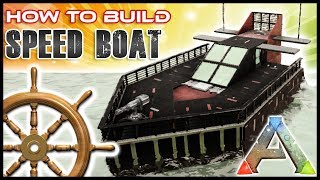 Speed Boat How To Build NO MODS  Ark Survival [upl. by Adigirb]