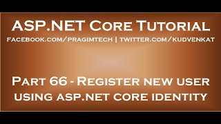 Register new user using asp net core identity [upl. by Seravart]