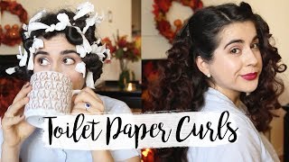 Vintage Hair using Toilet Paper  Comfy Fluffy Curls [upl. by Mccreary]