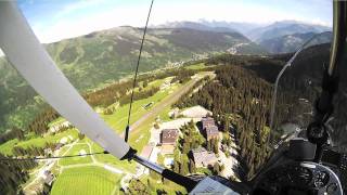 Microlight Altiport Landing Meribel [upl. by Blum]