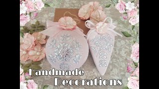 HANDMADE CHRISTMAS ORNAMENTS  DIY TUTORIAL [upl. by Schreibe]