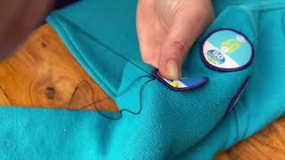 How to sew a badge onto your uniform [upl. by Pearla]