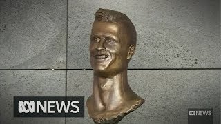 That infamous oddlooking statue of Christiano Ronaldo has been replaced [upl. by Ardnal]