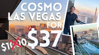 COSMO WRAPAROUND TERRACE SUITE TOUR  The Best Hotel Balcony in Vegas How We Stayed for 37 [upl. by Hump903]