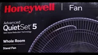 Honeywell QuietSet 5 Pedestal Fan  Overview Assembly amp Demonstration [upl. by Akinod]