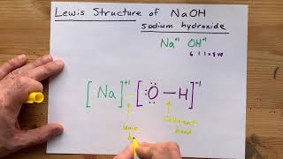 Lewis Structure of NaOH sodium hydroxide [upl. by Sidell]