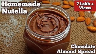 Irresistible Homemade Nutella Recipe No Hazelnuts  Almond Chocolate Spread [upl. by Oca]