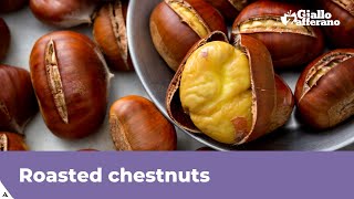 ROASTED CHESTNUTS IN THE OVEN easy to peel [upl. by Chrisman]