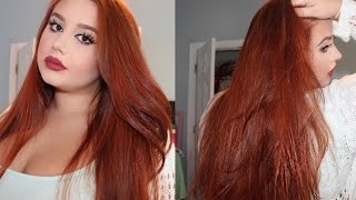 ♡ How To Dye Your Hair Copper Red ♡ From MediumDark Brown [upl. by Enelam256]