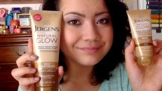 Review  Jergens Natural Glow Lotion Face amp Body [upl. by Onaimad543]