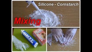 silicone corn starch mixing  how to do ratio prozessing time [upl. by Llerihs34]