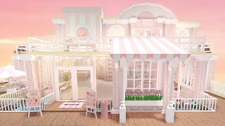 Bloxburg  Pink Cafe Tour amp Speedbuild Part 12 [upl. by Douville]