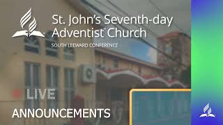 St Johns Seventhday Adventist Church Notices 11112023 [upl. by Godderd]