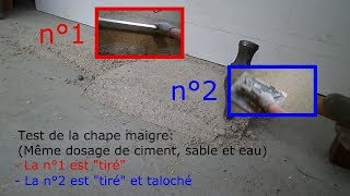 Réalisation dune chape maigre dosage test et astuce [upl. by Rexferd]