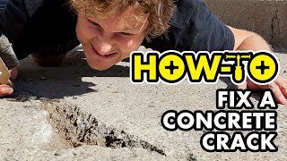 How To Repair Concrete Holes Easy  quotDerek Makes It Rightquot [upl. by Glovsky]