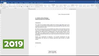 Carta de permiso para ausentarse del trabajo 2020 [upl. by Thorny]