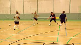 Futsal Training Drill Receiving Turning and Facing Level 1 Beginner [upl. by Etnuahc]