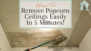 How To Remove Popcorn Ceilings Easily  Remove Popcorn In 5 Minutes [upl. by Egroj]