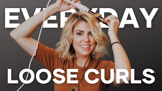 EASY Everyday Loose Curls  SHORT HAIR TUTORIAL [upl. by Onirotciv]