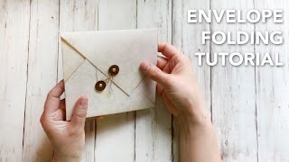 HOW TO fold an envelope in a beautiful way  TUTORIAL [upl. by Joelynn]