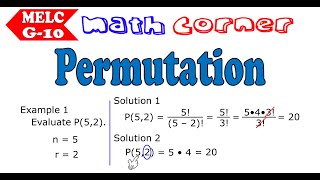 Permutation  Grade 10  Math Corner [upl. by Livesay]