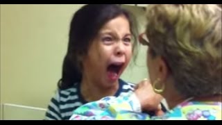 Little Girl Freaks Out Getting Flu Shot [upl. by Devine]